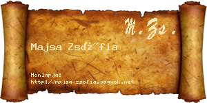 Majsa Zsófia névjegykártya