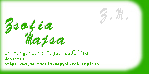 zsofia majsa business card